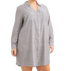 Super cute Striped shirt dress- 4x